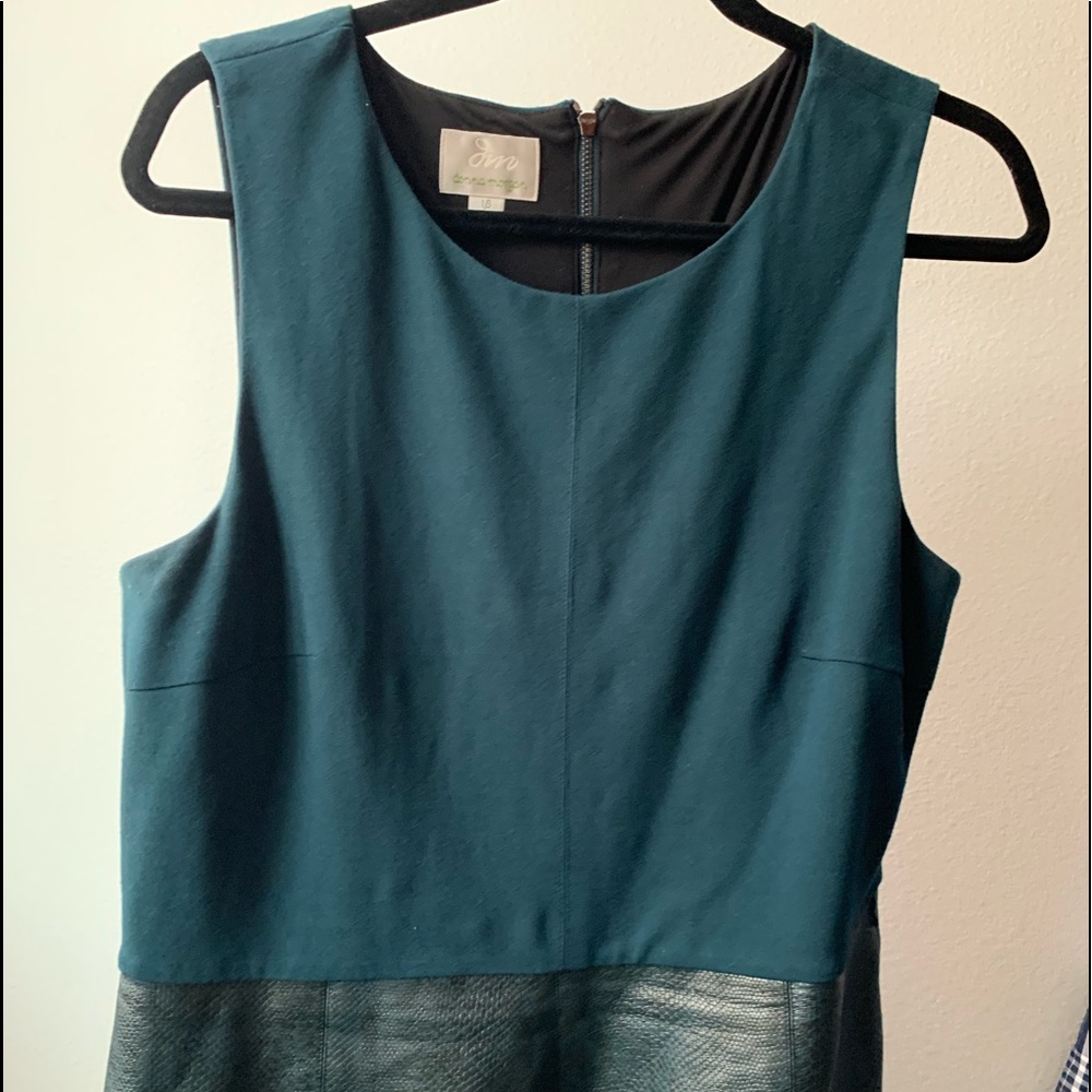 Donna Morgan Green Patent Leather Dress - Picture 3 of 3